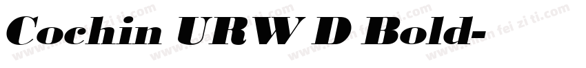 Cochin URW D Bold字体转换
